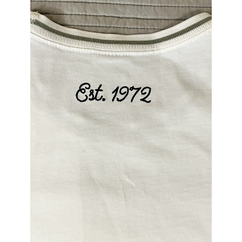Nike Premium Loose Fit Essential Shirt Striped Collar Off White Baggy Mens XL - Picture 9 of 9